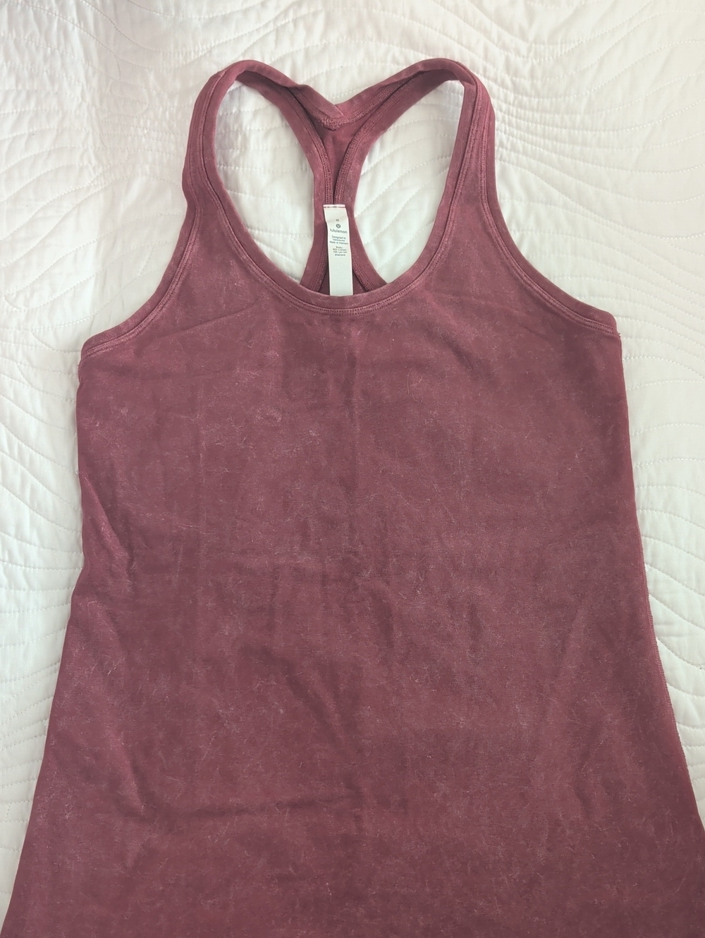 Lululemon Women's Racerback Tank Top in distressed Wine